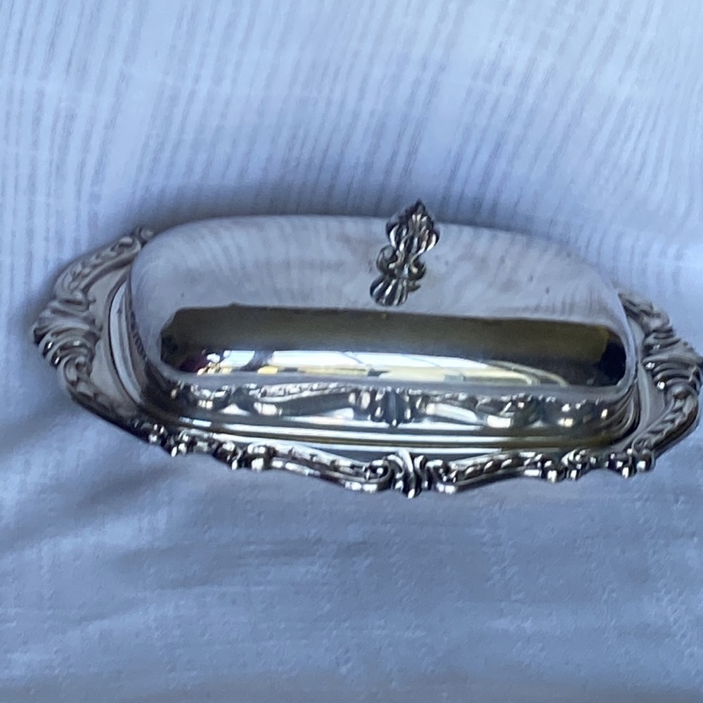 Vintage butter dish (probably silver plated) - Picture 2 of 9